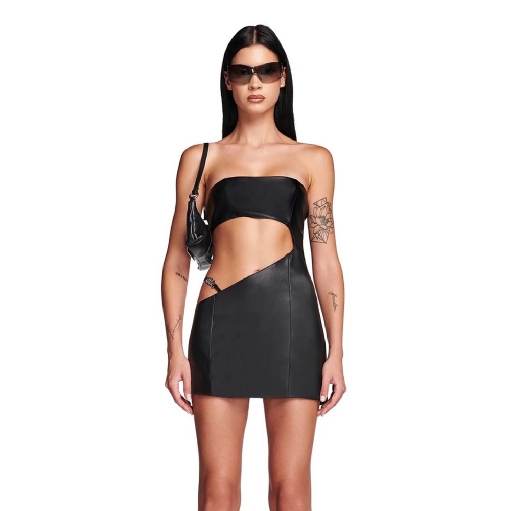 I.AM.GIA Edgy Black Cut-Out Mini Dress